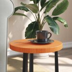 Dessus de table rond cire marron �30x2, 5 cm bois de pin massif vidaxl