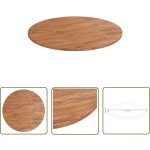 Dessus de table rond marron clair 70x1, 5 cm bois chne trait - dessus de table - table ronde - plateau ...