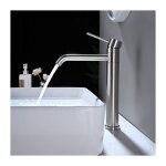 Detbom - mitigeur de lavabo haut robinet salle de bain pour lavabo ou vasque robinet lavabo pivotant ...