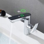 Detbom robinet de lavabo led mitigeur de salle de bain monocommande robinet chromé pour salle de bain ... Detbom robinet de lavabo led mitigeur de salle de bain monocommande robinet chromé pour salle de bain ...