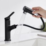 Detbom - robinet salle de bain avec douchette extractible 2 jets mitigeur de lavabo noir mitigeur pour ... Detbom - robinet salle de bain avec douchette extractible 2 jets mitigeur de lavabo noir mitigeur pour ...
