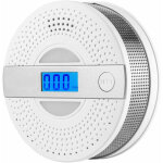 D�tecteur de fum�e et de monoxyde de carbone, d�tecteur de co et de fum�e 2 en 1, capteur am�lior� aliment� ...