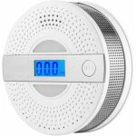 D�tecteur de fum�e et de monoxyde de carbone, d�tecteur de co et de fum�e 2 en 1, capteur am�lior� aliment� ...