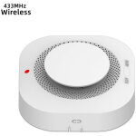 D�tecteur de fum�e photo�lectrique sans fil, d�tecteur de fum�e domestique, aliment� par piles aa, syst�me ...