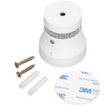 D�tecteur d'incendie de fum�e, support wifi pour application tuya, avec alerte vocale et lumi�re led, ...