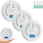 Detecteur monoxyde carbone - 9, 5 x 3, 2cm ultra sensibles r�ponse rapide d�tecteur de monoxyde de carbone ...