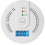 Dtecteur de monoxyde de carbone  batterie remplaable avec affichage numrique led, alarme de co pour ...