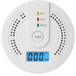 Dtecteur de monoxyde de carbone  batterie remplaable avec affichage numrique led, alarme de co pour ...
