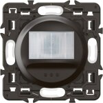 Dtecteur mural sans neutre drogation 100w led cliane - enjoliveur noir et support - legrand