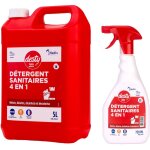 Detregent 4d sanitaires flacon de 750ml note florale 4en1 - elcopharma Detregent 4d sanitaires flacon de 750ml note florale 4en1 - elcopharma