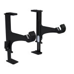 Deux supports de tringle � rideau pour coffre de volet roulant, noir