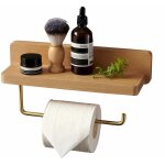 Devidoir porte papier toilette double installation bois massif h�tre d�rouleur support papier wc mural ...