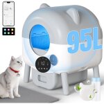 Devoko ? bac � liti�re autonettoyant 95l pour chat ? parfum intense ? contr�le via application ? 7 lumi�res ...