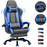 Devoko chaise gaming ergonomique avec massage lombaire, si�ge gamer inclinable 135�, repose - pieds, ...
