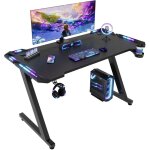 Devoko table de jeu, 1. 2x0. 6m pieds z fibre de carbone cool lampe photosport table, avec porte - gobelet, ...