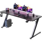 Devoko - table de jeu en fibre de carbone 160 x 60 cm grande table d'ordinateur table de jeu pc idale ...