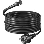 Dewenwils c�ble chauffant 230v avec thermostat, bande chauffante antigel, �tanche ip67, 15w / m, noir, ...