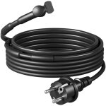 Dewenwils c�ble chauffant 230v avec thermostat, bande chauffante antigel, �tanche ip67, 15w / m, noir, ...