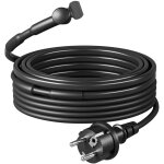 Dewenwils c�ble chauffant 230v avec thermostat, bande chauffante antigel, �tanche ip67, 15w / m, noir, ...