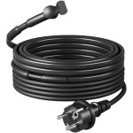 Dewenwils c�ble chauffant 230v avec thermostat, bande chauffante antigel, �tanche ip67, 15w / m, noir, ...