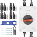 Interrupteur photovoltaïque cc, isolateur de système solaire, 32 a 1200 vdc ip66, isolation étanche, ... Interrupteur photovoltaïque cc, isolateur de système solaire, 32 a 1200 vdc ip66, isolation étanche, ...