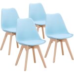 Dewinner - chaises de salle � manger ccandinave chaise de bureau r�tro, assise rembourr�e en h�tre massif ...