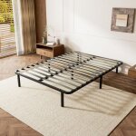 Dewinner sommier 140x190 cm metal 7 pieds inclus, 2x14 lattes en bois de peuplier, cadre m�tal 1, 2 mm, ...