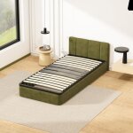 Dewinner sommier ergonomique � lattes 90 x 190 cm, 1 x 15 lattes peuplier naturel, cadre noir renforc�, ...