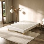 Sommier tapissier 160x200 cm avec 6 pieds et 28 lattes, cadre de lit pour deux places, sommiers  lattes ...