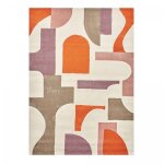 Tapis salon et chambre 120x160 gris et beige rectangle tiss� motif g�om�trique echo 3