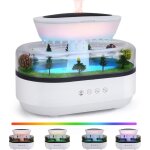 Diffuseur d'aromath�rapie, 250ml humidificateur d'air � effet gouttes de pluie avec micro - paysages, ...