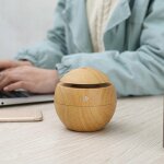 Diffuseur d'armes de grain de bois, diffuseur d'huiles essentielles 130 ml, diffuseur ultrasonique d'humidifi ...