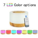 Diffuseur d'huiles essentielles 500ml, humidificateur d'air diffuseur ar�me ultrasonique 7 couleur led ...