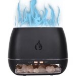 Diffuseur d'huiles essentielles ultrasonique petit diffuseur de parfum au sel de l'avec lumi�re 7 couleurs, ...