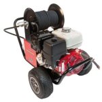 Dimaco - nettoyeur hp 1100 l / h 240 b honda 13 cv avec enrouleur acier + 20 m flexible + autoralenti ...