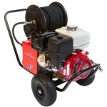 Dimaco - nettoyeur hp 900 l / h 240 b moteur essence honda 13 cv avec enrouleur abs + 20 m flexible + ...