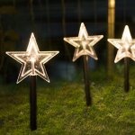 Usine directe amazon explosive solaire led toile  cinq branches arbre de nol flocon de neige jardin ...