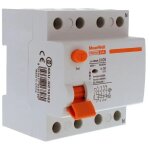 Disjoncteur diffrentiel meanwell pur type a 3p + n 4m 10 ka 30 ma 63 a ca 400 v