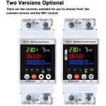 Disjoncteur intelligent tuya wifi  renclenchement automatique, affichage numrique monophas, protection ...