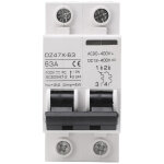 Disjoncteur miniature ac dc 63a 2p rail de guidage din ignifuge pour panneau solaire 400v