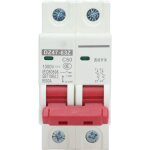 Disjoncteur miniature cc 2p isolateur de syst�me pv solaire montage sur rail din 1000v 50a dz4763z c50 ...