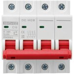 Disjoncteur miniature cc 4p syst�me solaire pv 16a montage sur rail din 6000a capacit� segment�e dc1000v ...