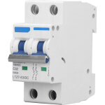 Disjoncteur miniature dc 2 ples 1000v 32a, interrupteur de d�connexion d'isolateur de syst�me pv mont� ...