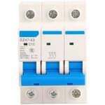 Disjoncteur miniature tripolaire 400 v ca 6 / 10 / 16 / 20 a mcb dz47 - 63 (10 a)