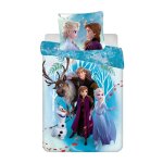 Disney - parure de lit en coton 'la reine des neiges : famille' - bleu - 160 x 200 cm - livraison gratuite ...