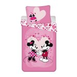 Disney - parure de lit en microfibre 'minnie et mickey : love' - rose - 140 x 200 cm - livraison gratuite ...