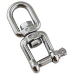 Rhg dispositif de manille roulante � anneau pivotant, crochet � ?il pivotant � 360 � � double extr�mit�, ...