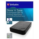 Disque dur externe verbatim store 'n' save 2gen noir usb 3. 0 de 2 to et 3, 5 pouces