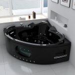 Baignoire balno noire corleone 48 jets whirlpool