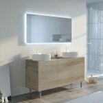 Distribain - meuble double vasque venezia scandinave